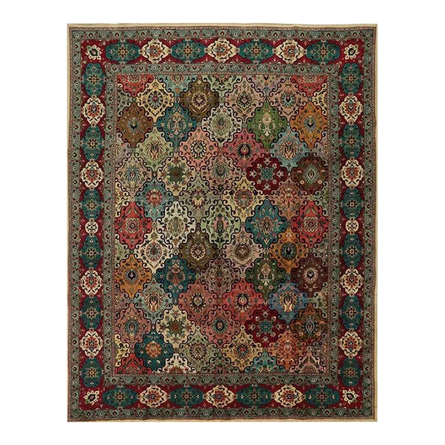 1960s Old Persian Tabriz Area Rug 9’10” X 12’2″ For Sale