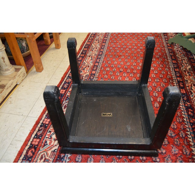 Vintage Bill Meyer Lamps Asian / Chinese Square Low Wood / Black Lacquer Table For Sale - Image 10 of 11