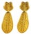 Sonia Rykiel Gilded Floral Dangle Clip Earrings with Palmtree Design For Sale