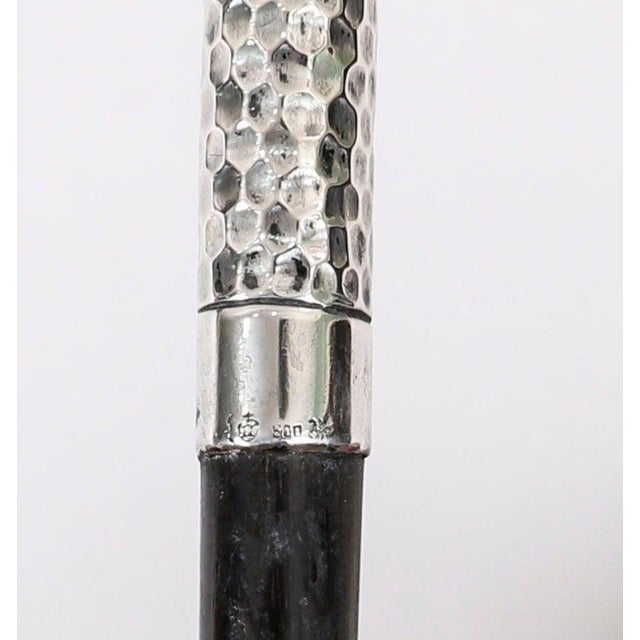 Metal Antique French Silver Walking Cane Stick, 1890s For Sale - Image 7 of 9