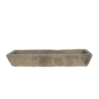 87" Inch Long Hand Chiseled Stone Trough 65 For Sale