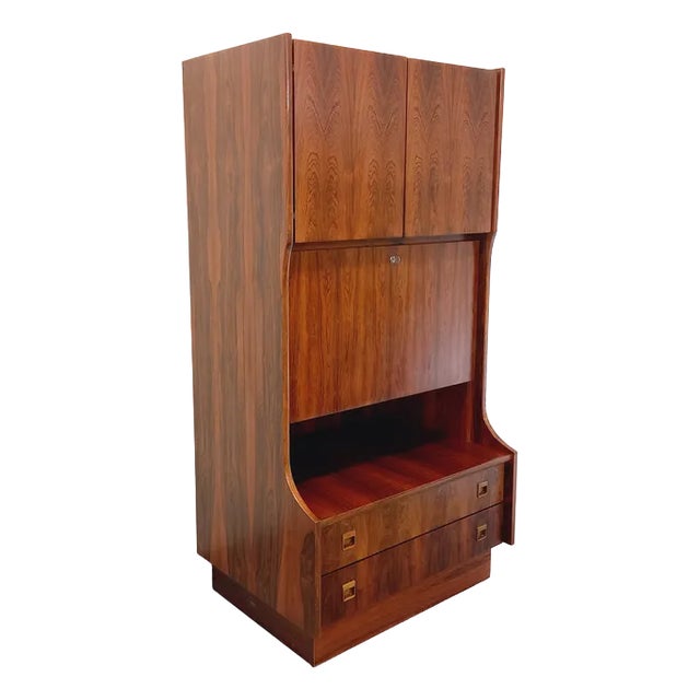 Vintage High Storage Unit in Rosewood, 1960s For Sale