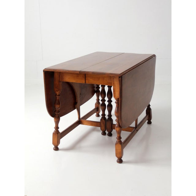 1940s American Chair Co Drop Leaf Gateleg Dining Table For Sale - Image 14 of 18