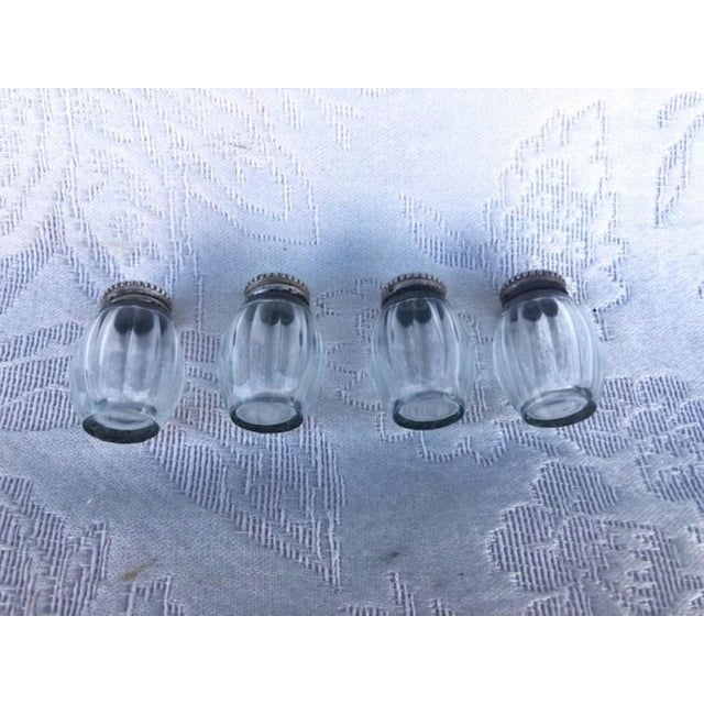 Silver Vintage Crystal Salt and Pepper Cellars from Christofle, 1960s, Set of 4 For Sale - Image 8 of 10