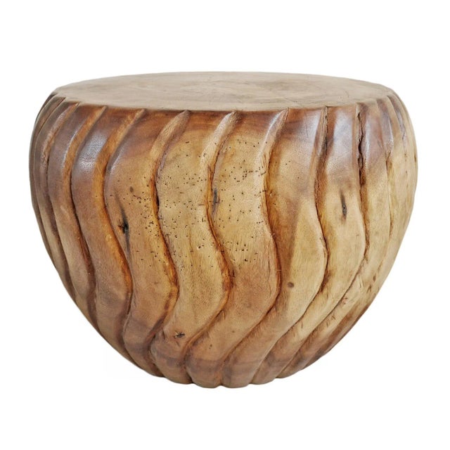 Monkey Pod Wave Side Table For Sale - Image 12 of 12