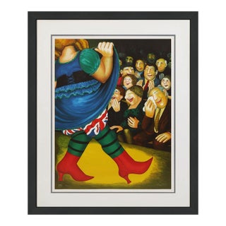 Beryl Cook, Panto Dame (Framed, Hand Signed Serigraph), 1987 For Sale