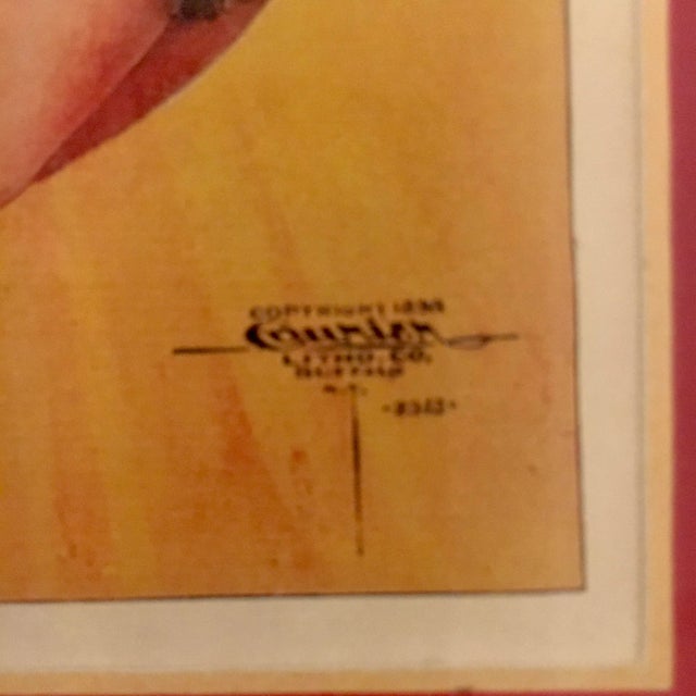 Yellow 1898 Wallace Acrobat Circus Poster in Rustic-Style Frame For Sale - Image 8 of 11