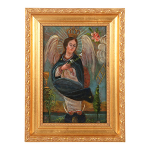 Our Lady of the Apocalypse, Oil on Tin, 19th Century