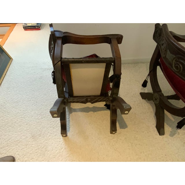 20th Century Pair Savonarola Chairs For Sale - Image 13 of 13