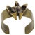 This impressive, sculptural, and brutalist bronze cuff bracelet was designed by French sculptor and painter Henri Nogaret...