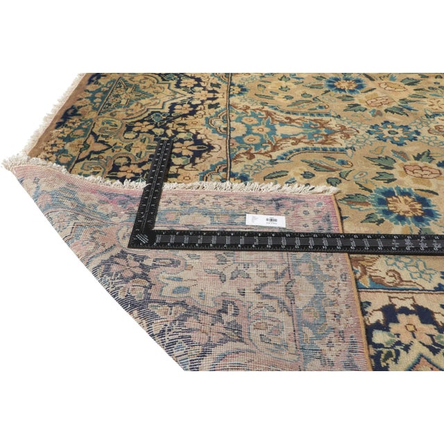 Mid 20th Century Vintage Persian Yazd Rug - 10'00 x 16'03 For Sale - Image 5 of 9