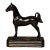 Vintage English Traditional Small Cast Iron Horse Copper/Bronze Finish Figurine For Sale