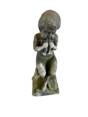 Victorian Musician Sculpture, 1870s, Lead