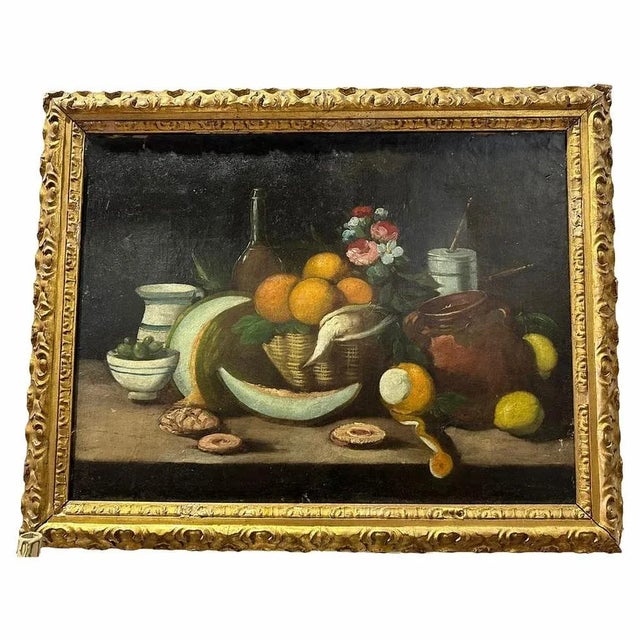 Spanish School Artist, Still Life, 17th Century, Oil on Canvas, Framed For Sale - Image 6 of 7