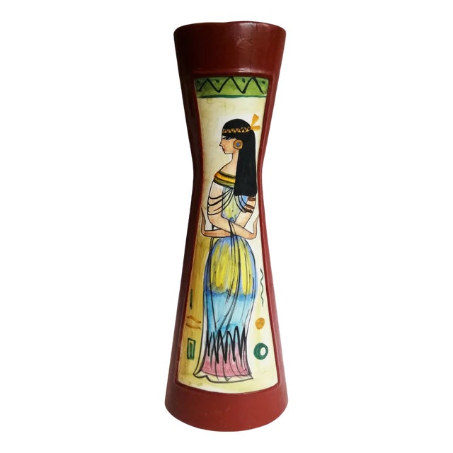 Italian Ceramic and Leather Vase from Cantagalli, 1950s For Sale