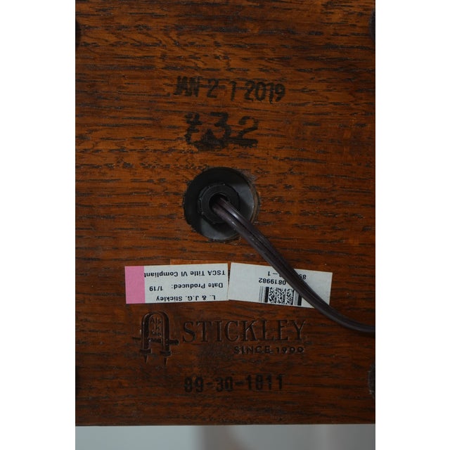 Stickley Slag Glass Mission Oak Lamp For Sale - Image 12 of 12