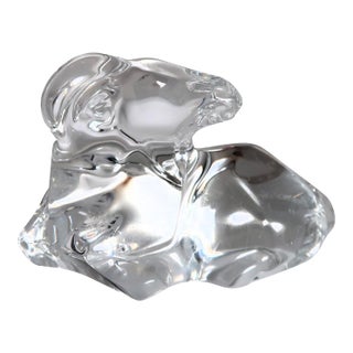 Baccarat, France Fine Crystal Ram Paperweight For Sale