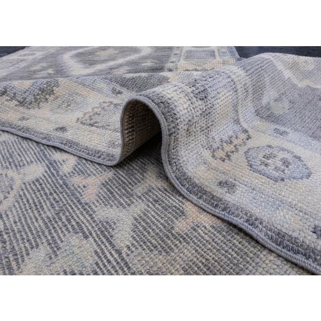 Violet Turkish Oushak Runner Rug 3' x 8'3" For Sale - Image 8 of 8