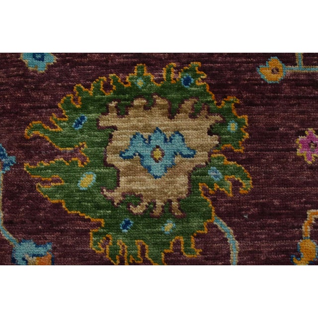 Anatolia Rug 8’11” X 11’6” Purple Wool Modern Hand-Knotted Oriental Carpet For Sale - Image 10 of 15