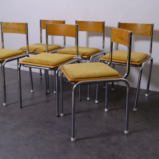 Kitchen Chairs in Wood and Metal from Ibisco, 1970s, Set of 6 For Sale - Image 9 of 18