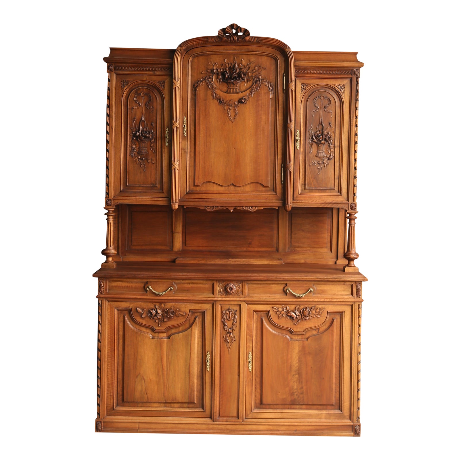 Antique French Country Walnut Hutch Chairish
