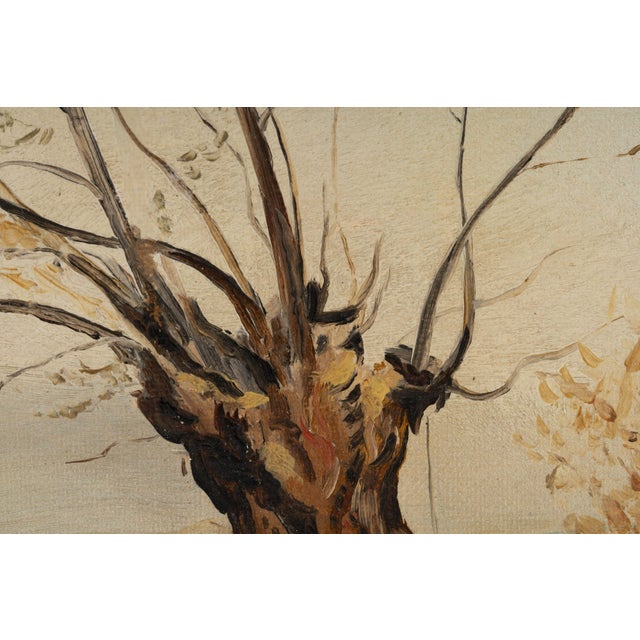 D. Klein, Solitary Tree by the Lakeside in Autumn Field, Oil Painting For Sale - Image 3 of 16