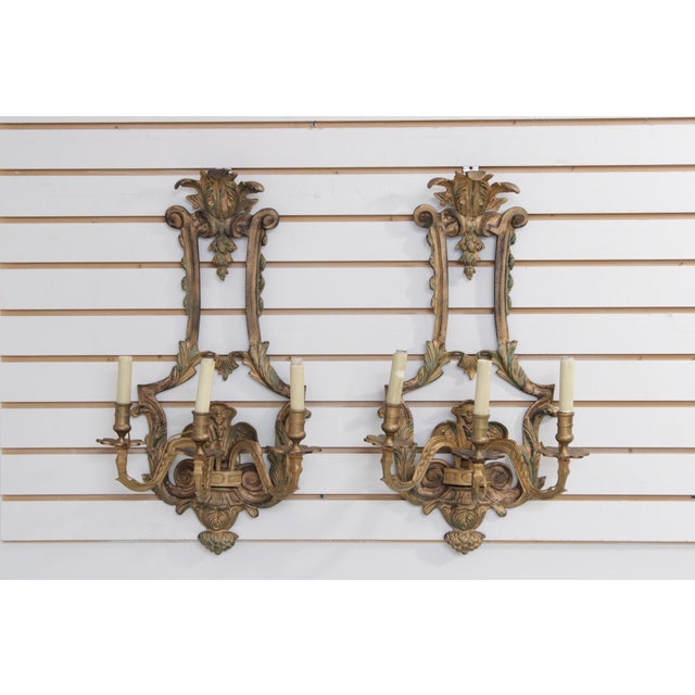 Age: c1930s Details: High Quality Construction Solid Brass or Bronze French Style Solid Brass Hardware Electrified but...
