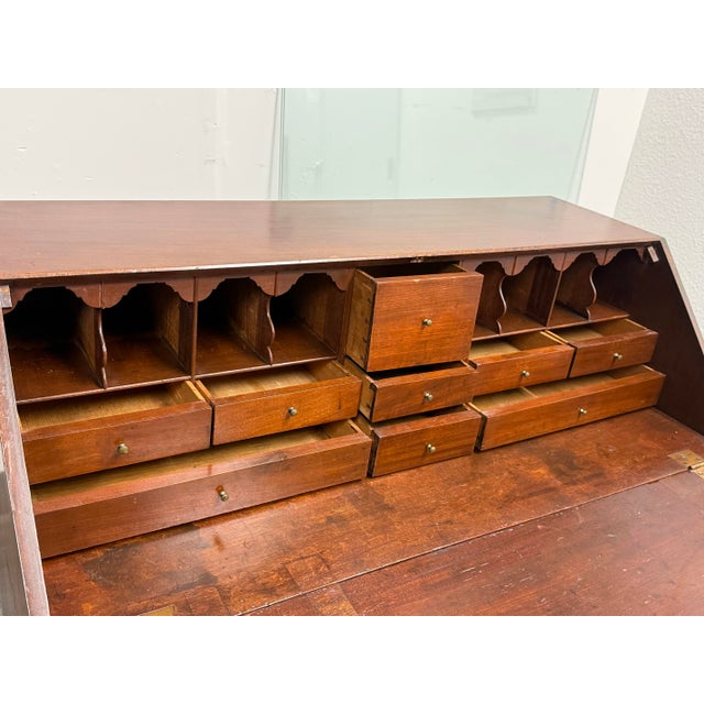Chippendale Style Drop Front Secretary Desk, Antique For Sale - Image 9 of 12