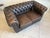 Chesterfield Two-Seater Club Sofa in Brown, Austria For Sale - Image 11 of 14