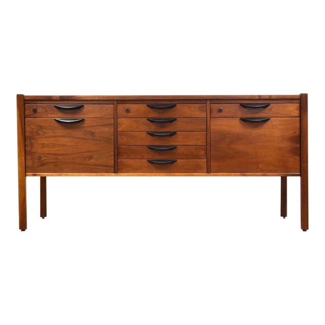 Walnut Credenza Sideboard By Jens Risom Chairish