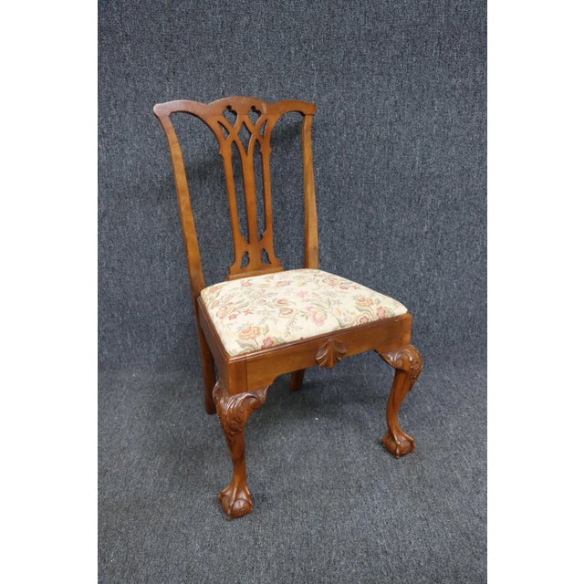 Wood Centennial Chippendale Mahogany Claw & Ball Side Chair For Sale - Image 7 of 7