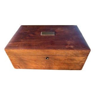 Late 19th C. English Humidor - All Orig., Nicely Detailed, Unmongrammed For Sale