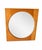 1950s Vintage Mid-Century Modern Blonde Maple Geometric Wall Mirror, 29.5" For Sale - Image 5 of 9