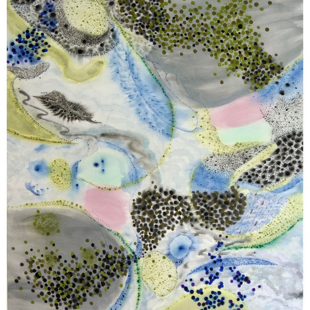 Jessica Snow Contemporary Abstract Acrylic on Canvas "Skopelos 3: Upwelling" by Jessica Snow For Sale - Image 4 of 5