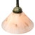 Metal Cast Iron Wall Sconce with White Marble Effect Glass Shade For Sale - Image 7 of 8