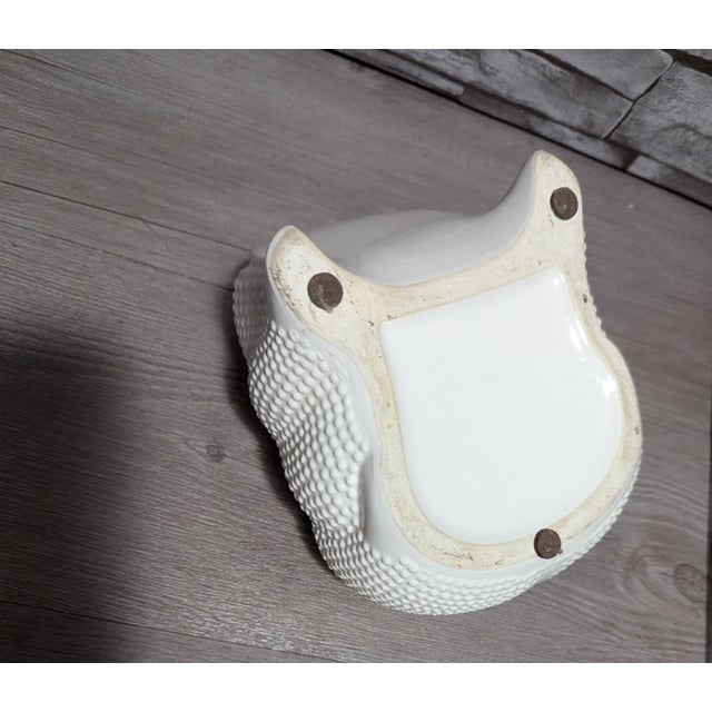 Ceramic Vintage MCM Hobnail Frog Planter Flower Frog Style of Jean Roger For Sale - Image 7 of 7