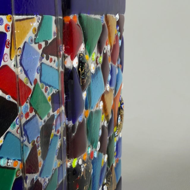 Blue Vintage Italian Vase in Murano Glass, 1970s For Sale - Image 8 of 14