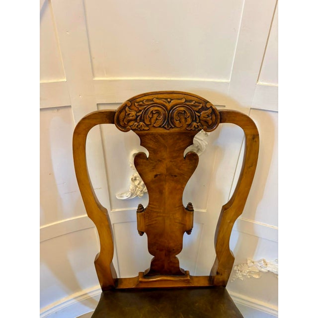 Antique Victorian Carved Walnut Dining Chairs, 1890s, Set of 6 For Sale - Image 11 of 16