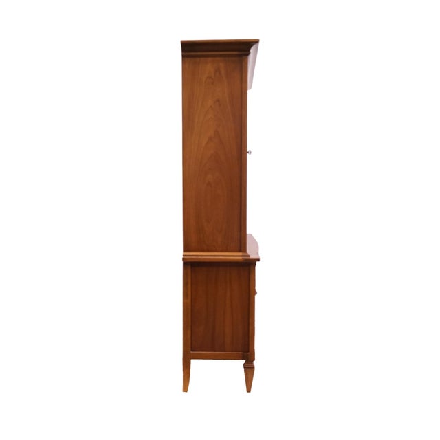 High End Vintage Solid Cherry Italian Provincial 45" China Cabinet 1570-334 in Fruitwood Finish For Sale - Image 13 of 14