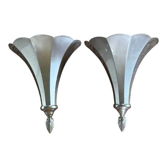 Pair of Art Deco Torchieres For Sale