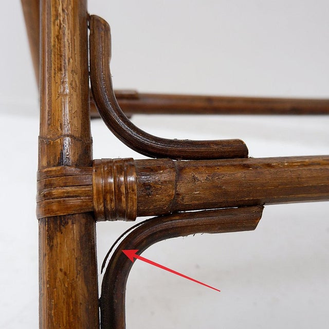 Mid-Century Colonial Style Bamboo Folding Tray Table, 1960s For Sale - Image 15 of 16