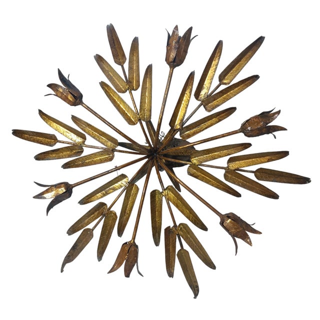 Palmera Art Lamp in Wrought Iron, 1950s For Sale - Image 7 of 7