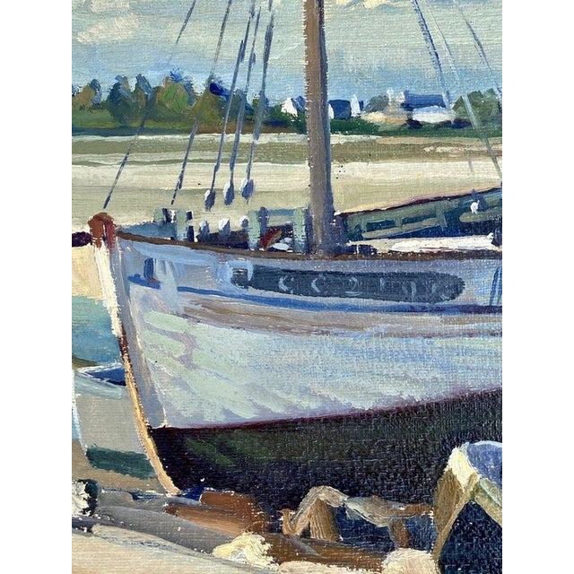 F. Meheut, Breton Boat, Oil on Hardboard For Sale - Image 4 of 13