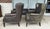 Hooker Furniture Pair of Hooker Furniture Faux-Leather Army-Green/Gray Maya Chairs For Sale - Image 4 of 18
