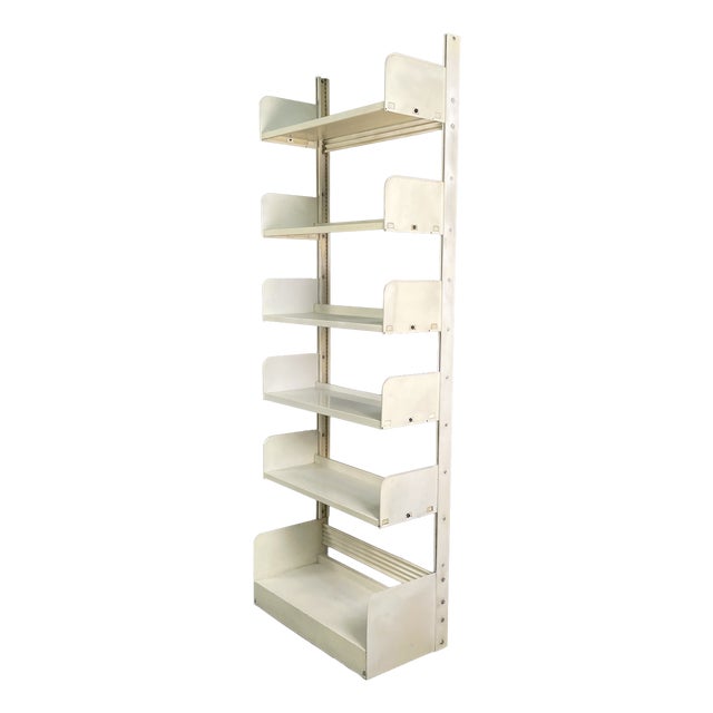 Italian Modern White Congresso Modular Bookcase attributed to Lips Vago, 1970s For Sale