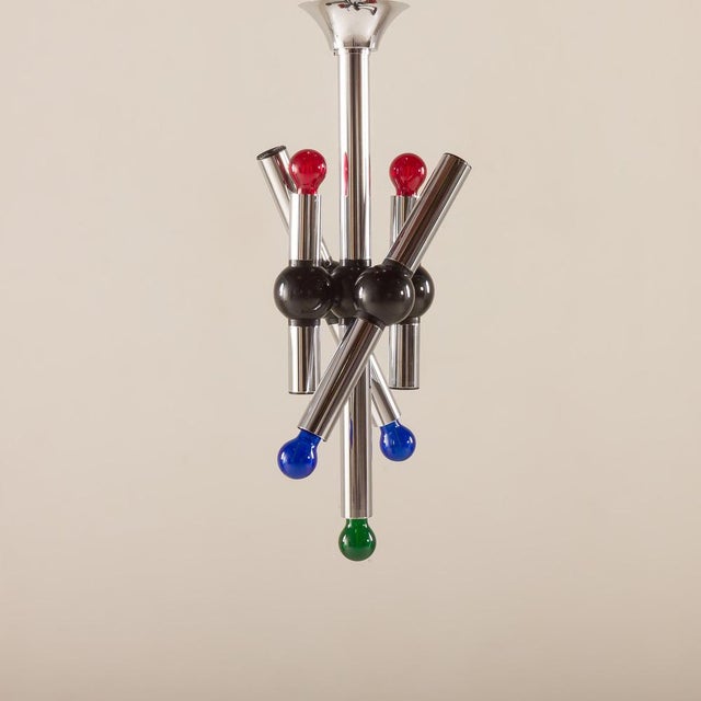 Space Age Chandelier from Targetti Sankey, Italy, 1970s For Sale - Image 7 of 11