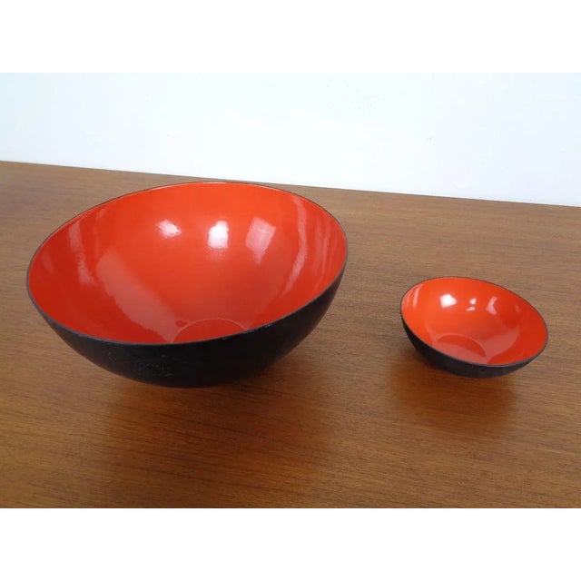 Red Krenit Bowls by Herbert Krenchel Torben Ørskov, Set of 2, 1960s For Sale - Image 17 of 17