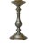 A classic pewter candlestick fitted with a substantial faux wax-drip sleeve and finished by an original shade accented in...