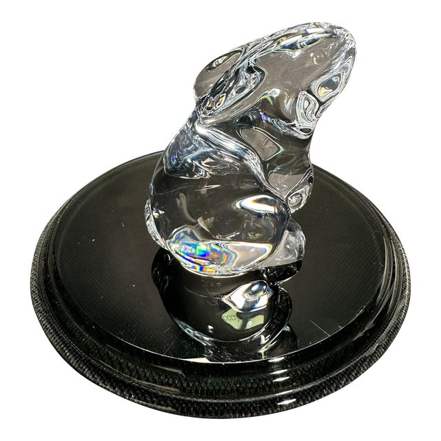 Retired Baccarat Seated Rabbit No#762520 Crystal Figurine For Sale