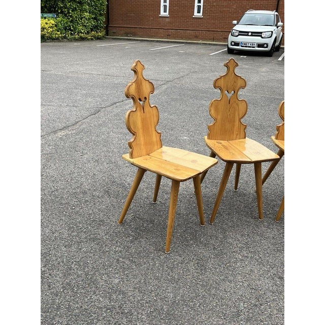 Mid-Century Ash Chairs, Set of 4 For Sale - Image 5 of 15
